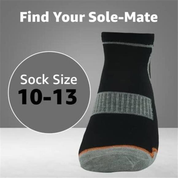 Men’s Low-Cut Socks 20 Pairs - Low Ankle Socks for Men, Polyester Socks - Picture 5 of 7